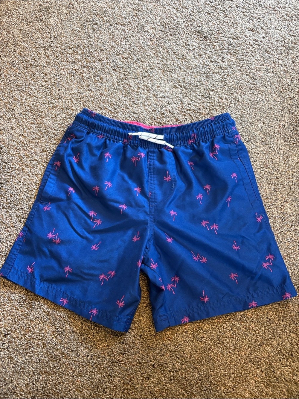 Boys size 8 medium swim trunks palm trees. Wonder Nation